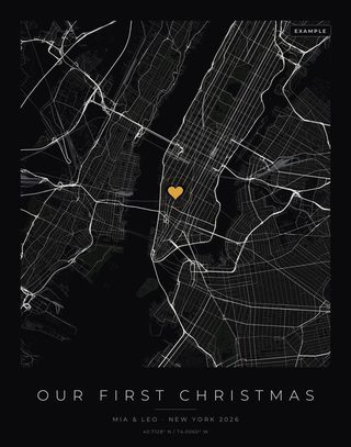 Example christmas map poster