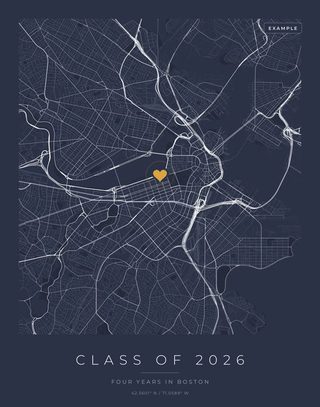 Example graduation map poster