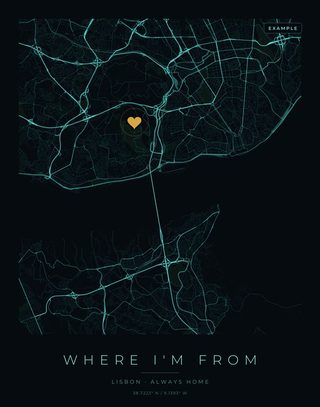 Example hometown map poster