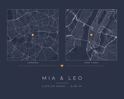 Example long distance map poster