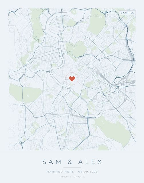 Flat preview of the example poster, marked Example