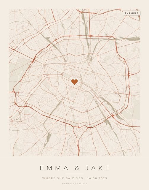 Flat preview of the example poster, marked Example