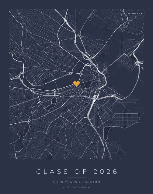 Flat preview of the example poster, marked Example